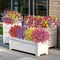 20 Bundles UV Resistant Artificial Flowers for Outdoors, Fake Silk Daisy and Eucalyptus Plants, Mixed Color Faux Floral Arrangements for Garden, Porch, Window Box and Home Decor